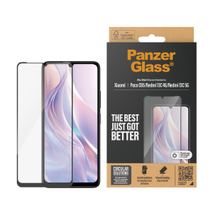 Стъклен протекто PanzerGlass за Redmi 13C 4G/5G / ...