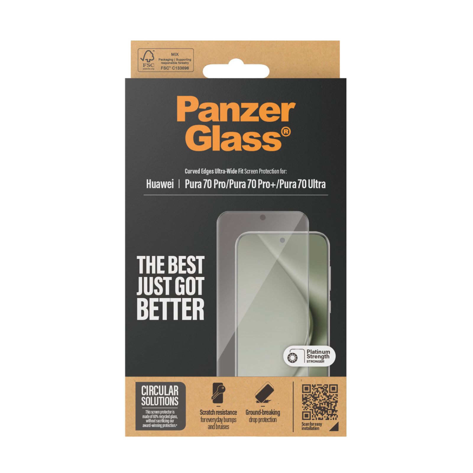 Стъклен протектор PanzerGlass за Huawei Pura 70 Pro/Pro Plus/Ultra, UWF