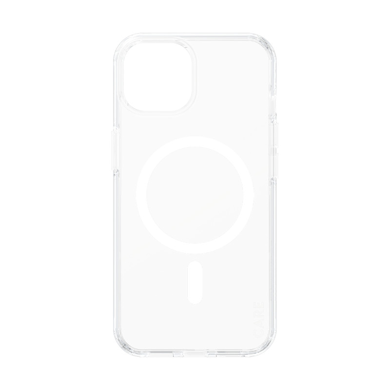 Гръб CARE by PanzerGlass за iPhone 14,13, Flagship, White MagSafe - Прозрачен