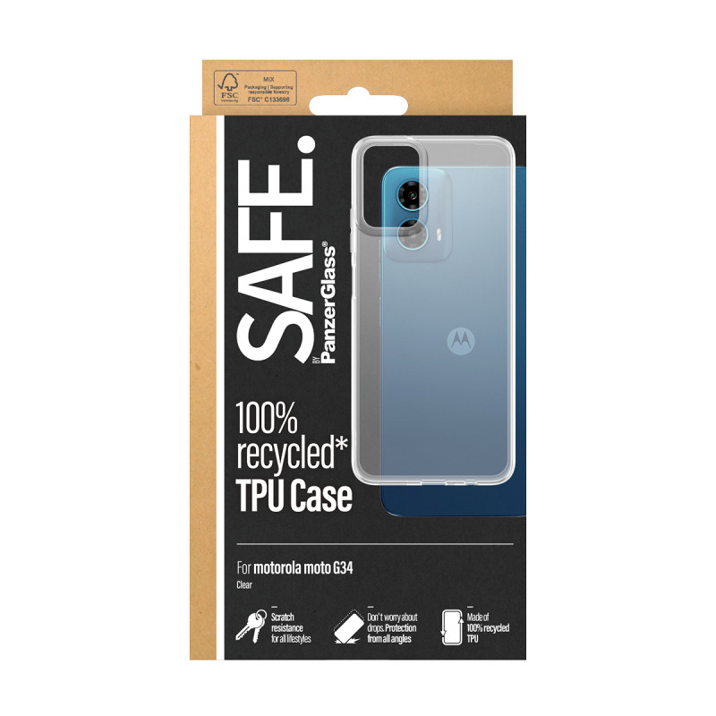 Гръб Safe за Motorola Moto G 34 5 G , Прозрачен