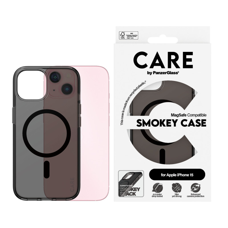 Гръб CARE by PanzerGlass за iPhone 15, Flagship, S...