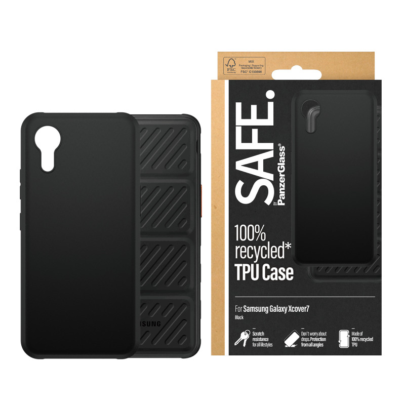 Гръб Safe за Samsung Galaxy, Xcover 7, Tpu, черен