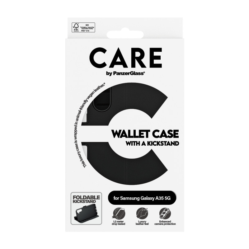 Калъф CARE by PanzerGlass за Samsung Galaxy A35 5 G, Feature Wallet ,Черен