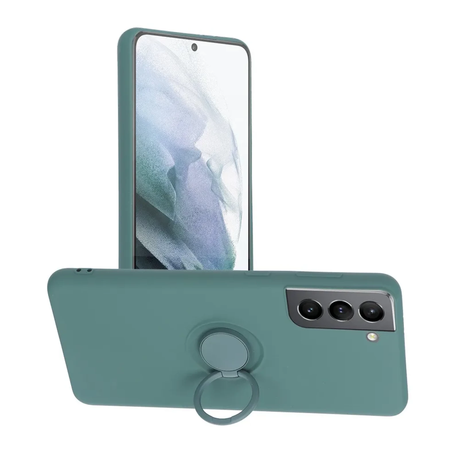 Гръб Forcell SILICONE RING Case за SAMSUNG Galaxy A13 4G - Зелен - Samsung Galaxy A13 | Phoneplay.bg