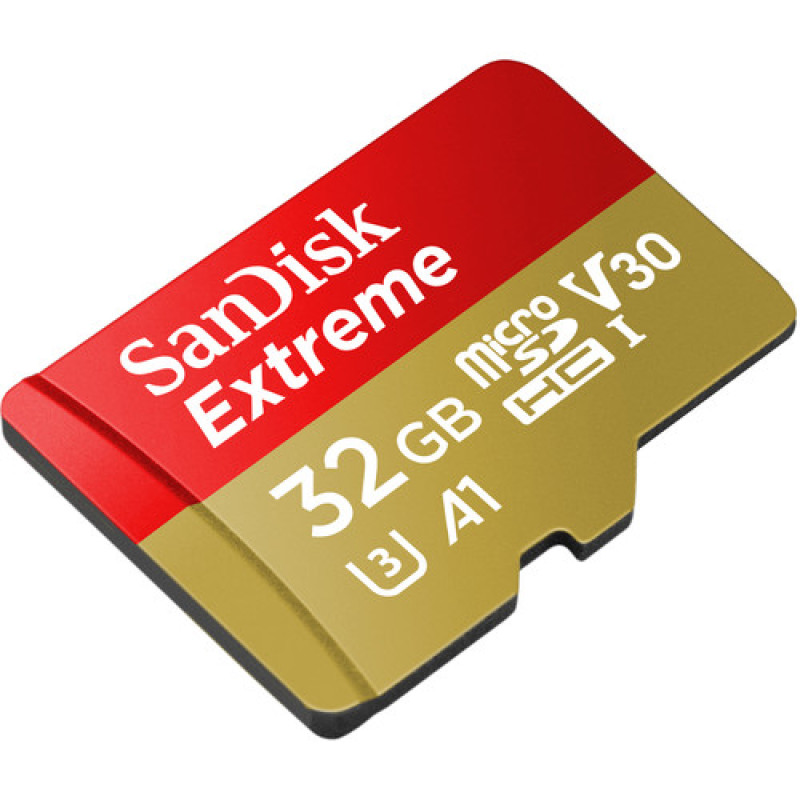 Мемори карта  SanDisk Extreme microSDHC 32GB + SD Adapter + RescuePRO Deluxe 100MB/s A1 C10 V30 UHS-I U3