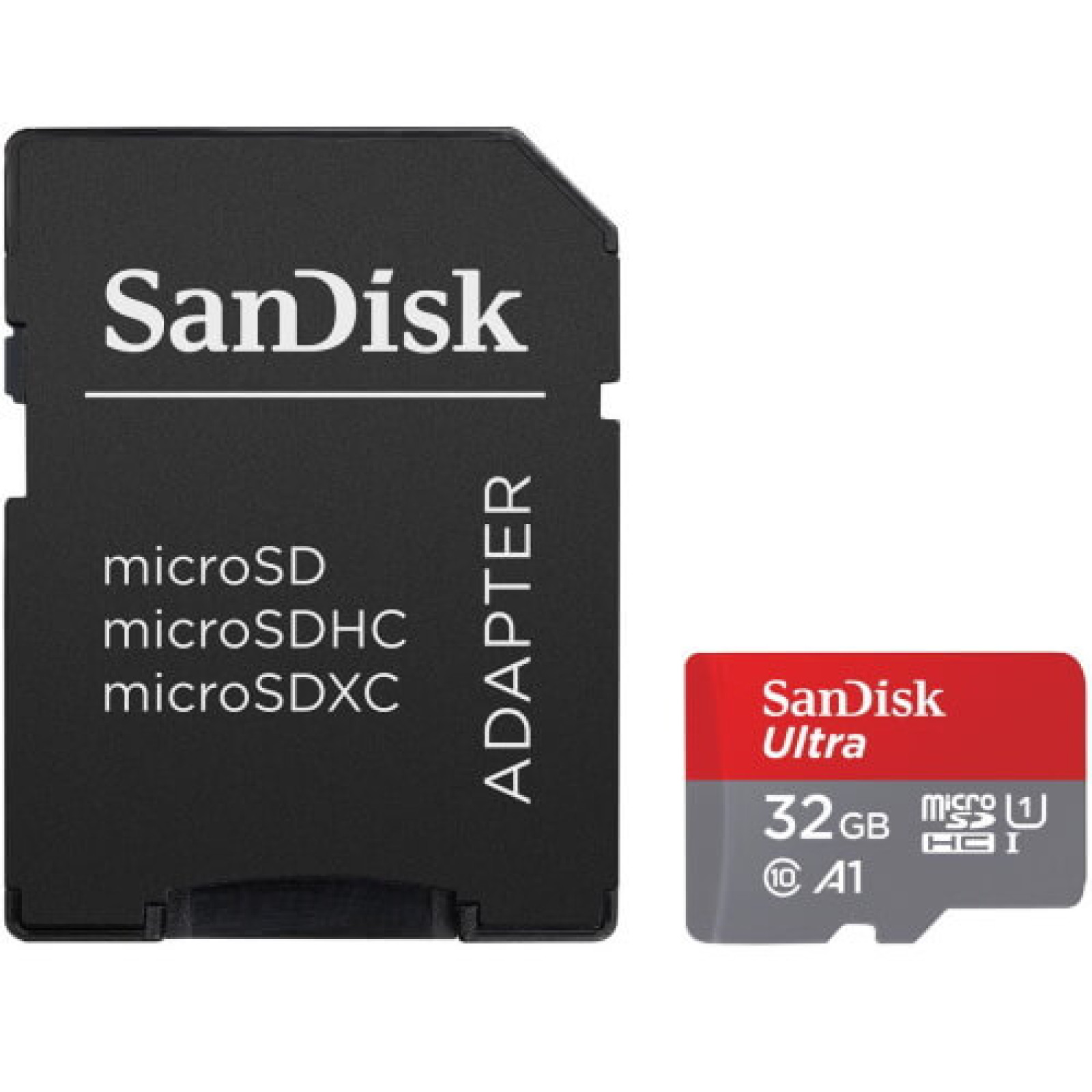 Мемори карта  SanDisk Ultra microSDHC 32GB + SD Adapter 120MB/s  A1 Class 10 UHS-I,