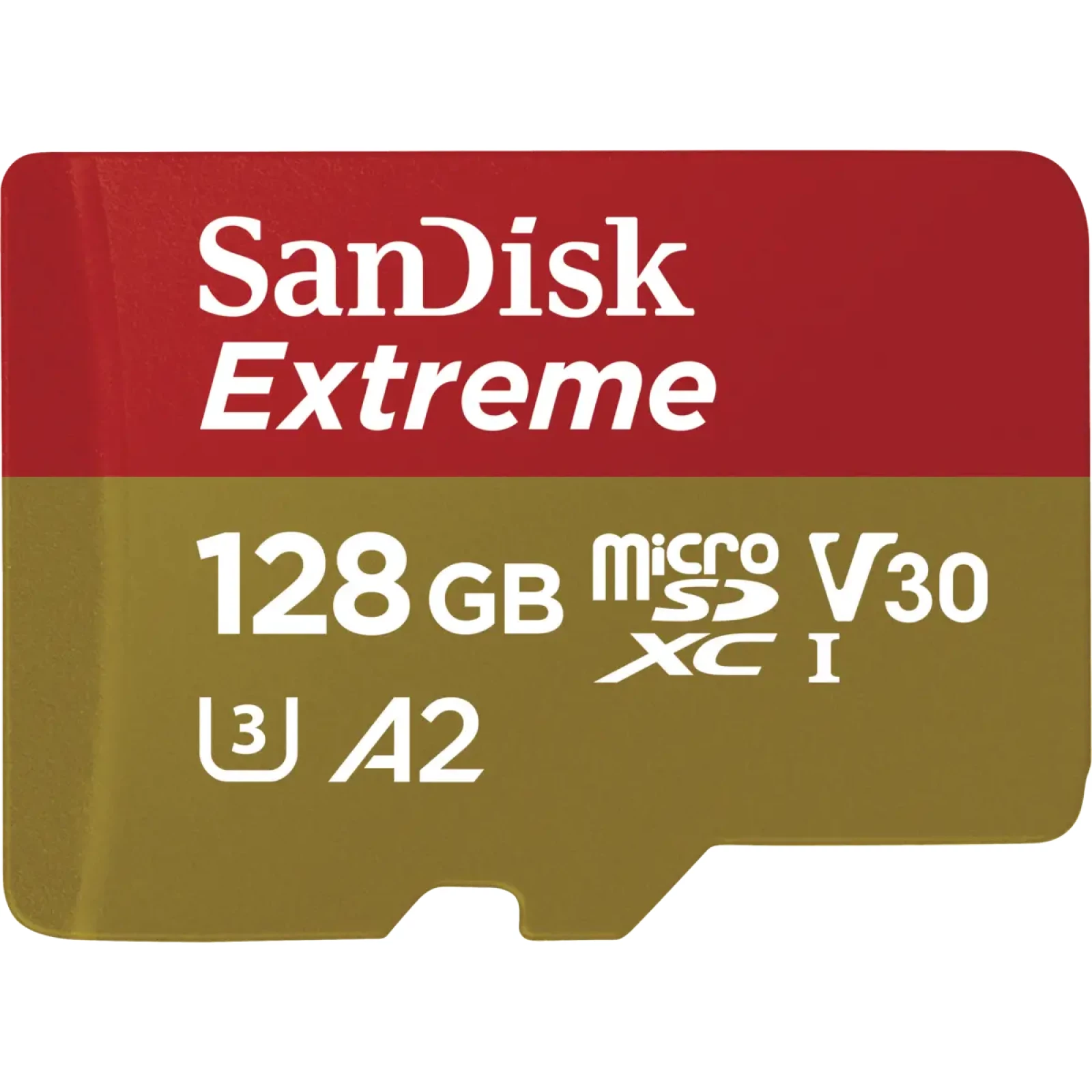 Мемори карта  SanDisk Extreme microSDXC 128GB + SD Adapter + 1 year RescuePRO Deluxe up to 190MB/s  90MB/s Read/Write speeds A2 C10 V30 UHS-I U3,