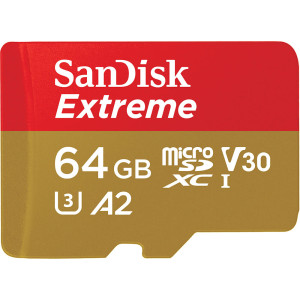 Мемори карта  SanDisk Extreme microSDXC 64GB + SD ...