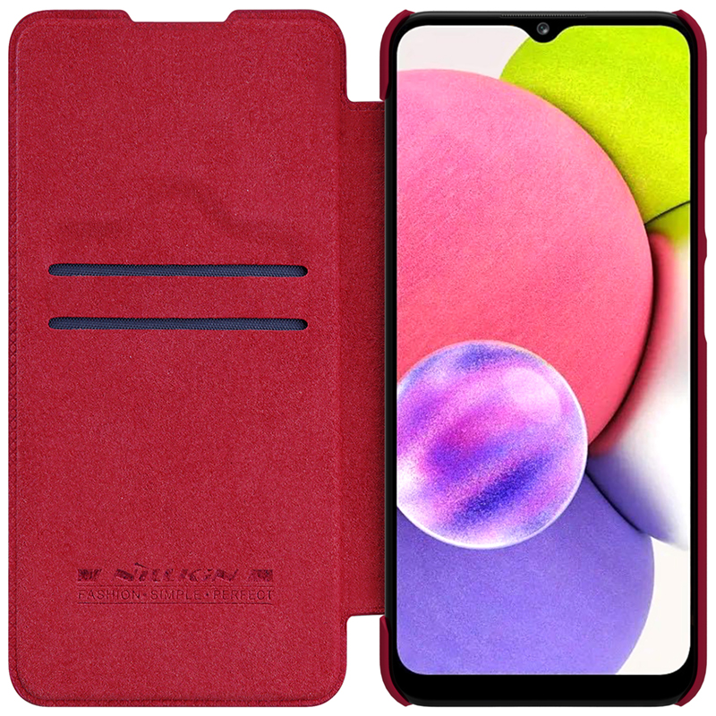 Калъф Nillkin Qin Book Case за Samsung Galaxy A03s - Червен