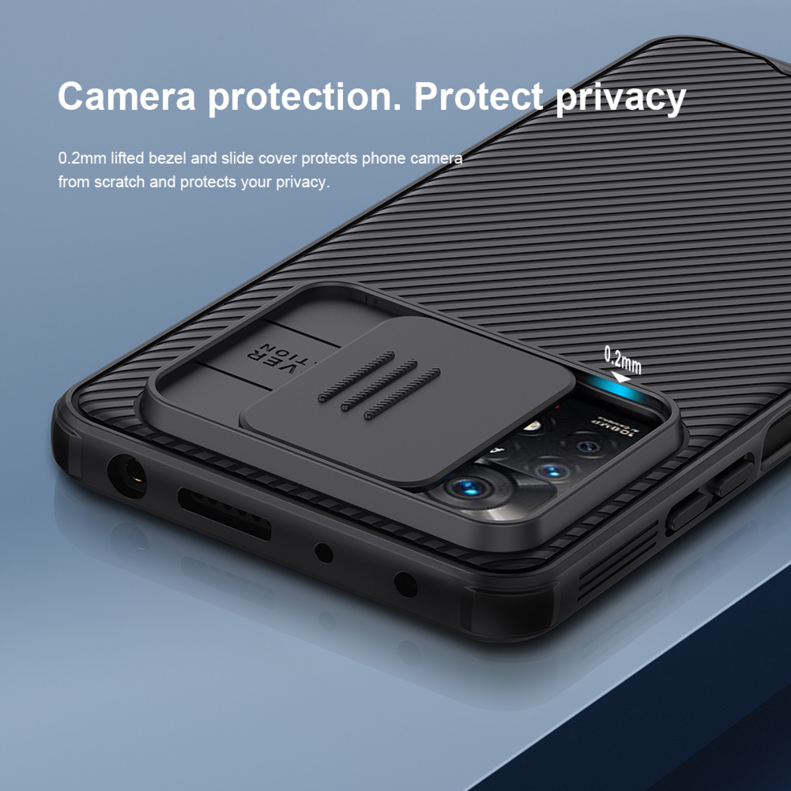 Гръб Nillkin Camshield Pro за Xiaomi Redmi Note 11 Pro, 11 Pro 5G - Черен