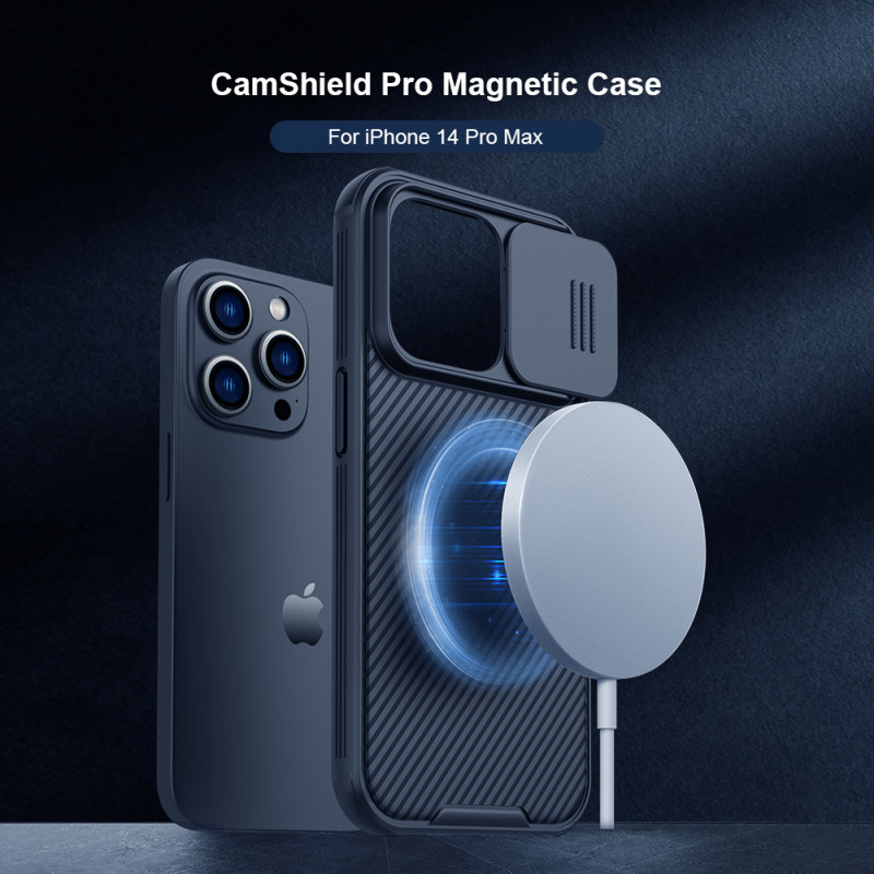 Гръб Nillkin Camshield Pro Magnetic за iphone 14 Pro Max - Син