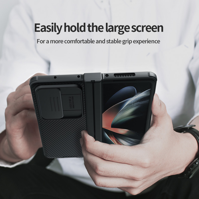 Гръб Nillkin camshield Pro with holder set за Samsung Z Fold 4 - Черен