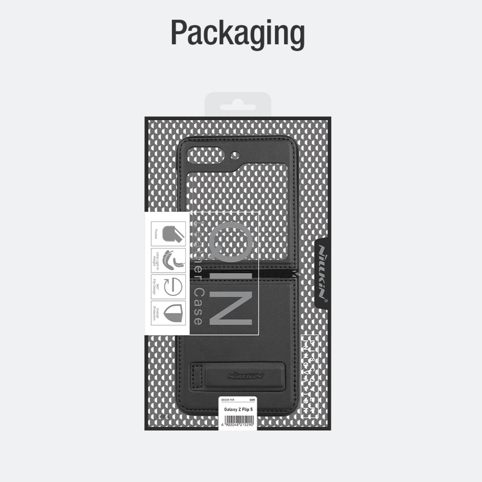 Калъф Nillkin за Samsung Galaxy Z Flip 5, Qin Book Case, Черен
