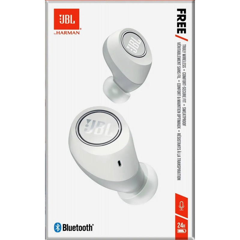 Bluetooth слушалки JBL Free Truly Wireless Wireless Headset - Бели