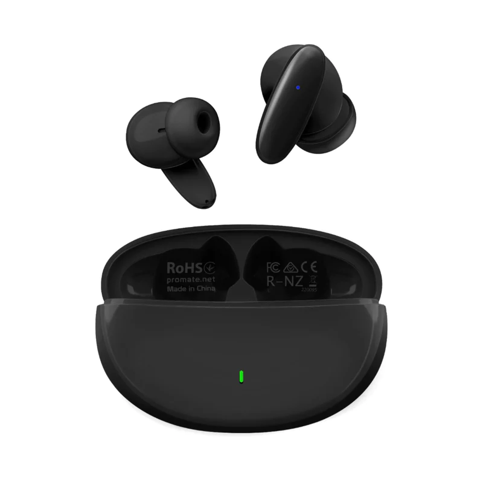 Безжични слушалки ProMate LUSH, Acoustic In-Ear TWS Bluetooth v5.1 Earphone • 19-Hour Playback • Ergonomic Fit Earbuds • Stable Connectivity, Черен