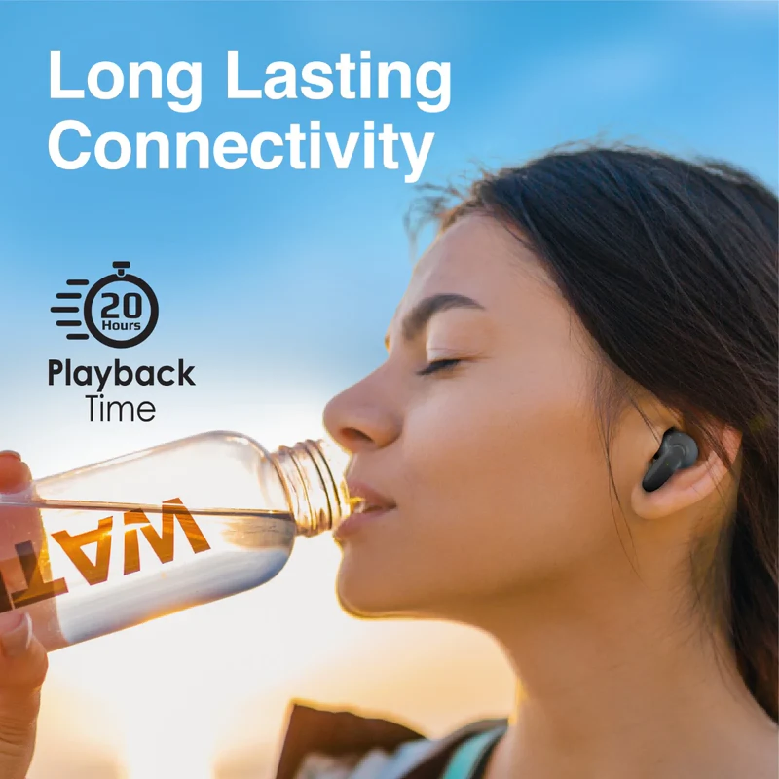 Безжични слушалки ProMate LUSH, Acoustic In-Ear TWS Bluetooth v5.1 Earphone • 19-Hour Playback • Ergonomic Fit Earbuds • Stable Connectivity, Черен