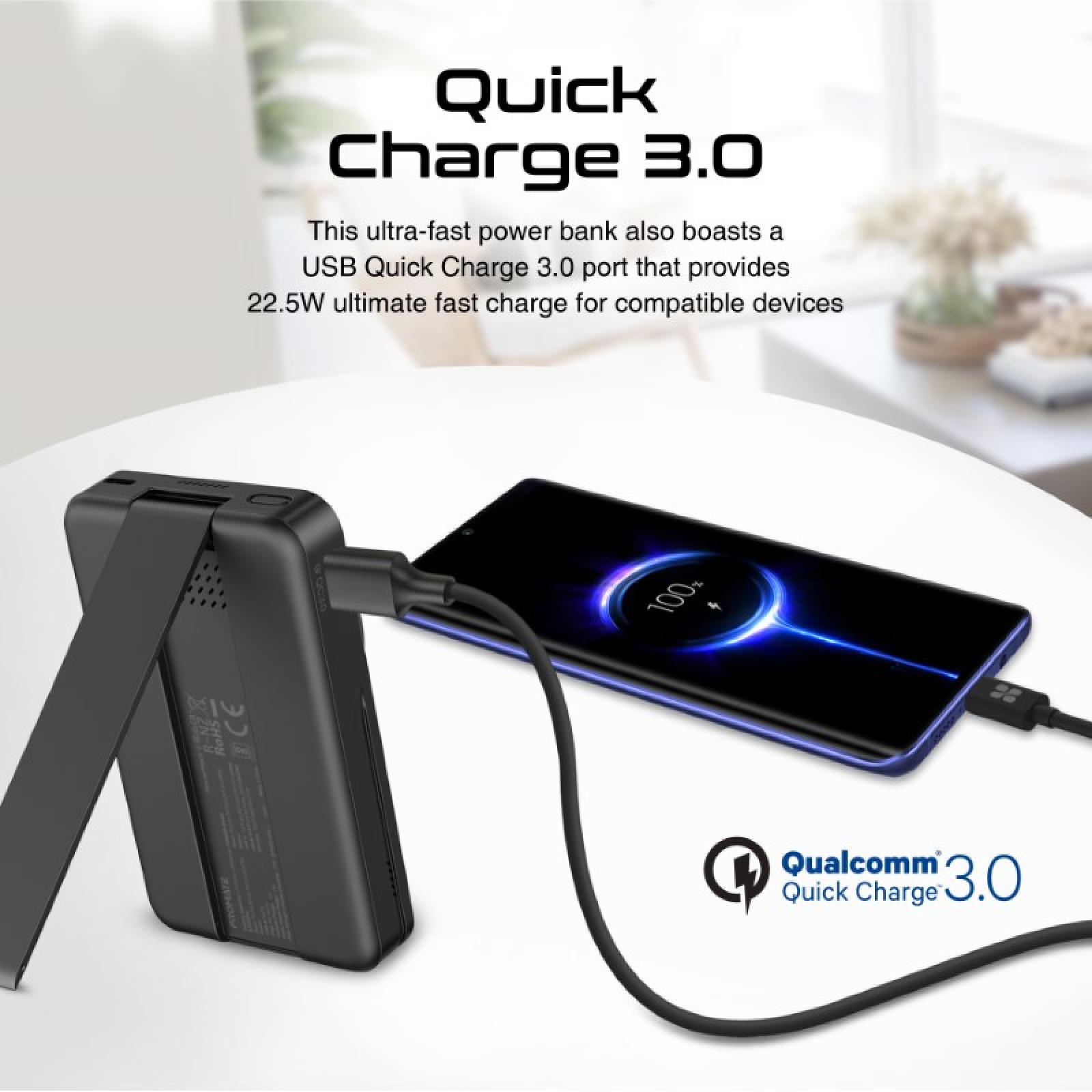 Зарядна станция ProMate  ROVERPACK 4 in 1 Charging station w/ Detachable 10000mAh 15W MagSafe Charger PowerBank, 5W AirPods Charger, 2W