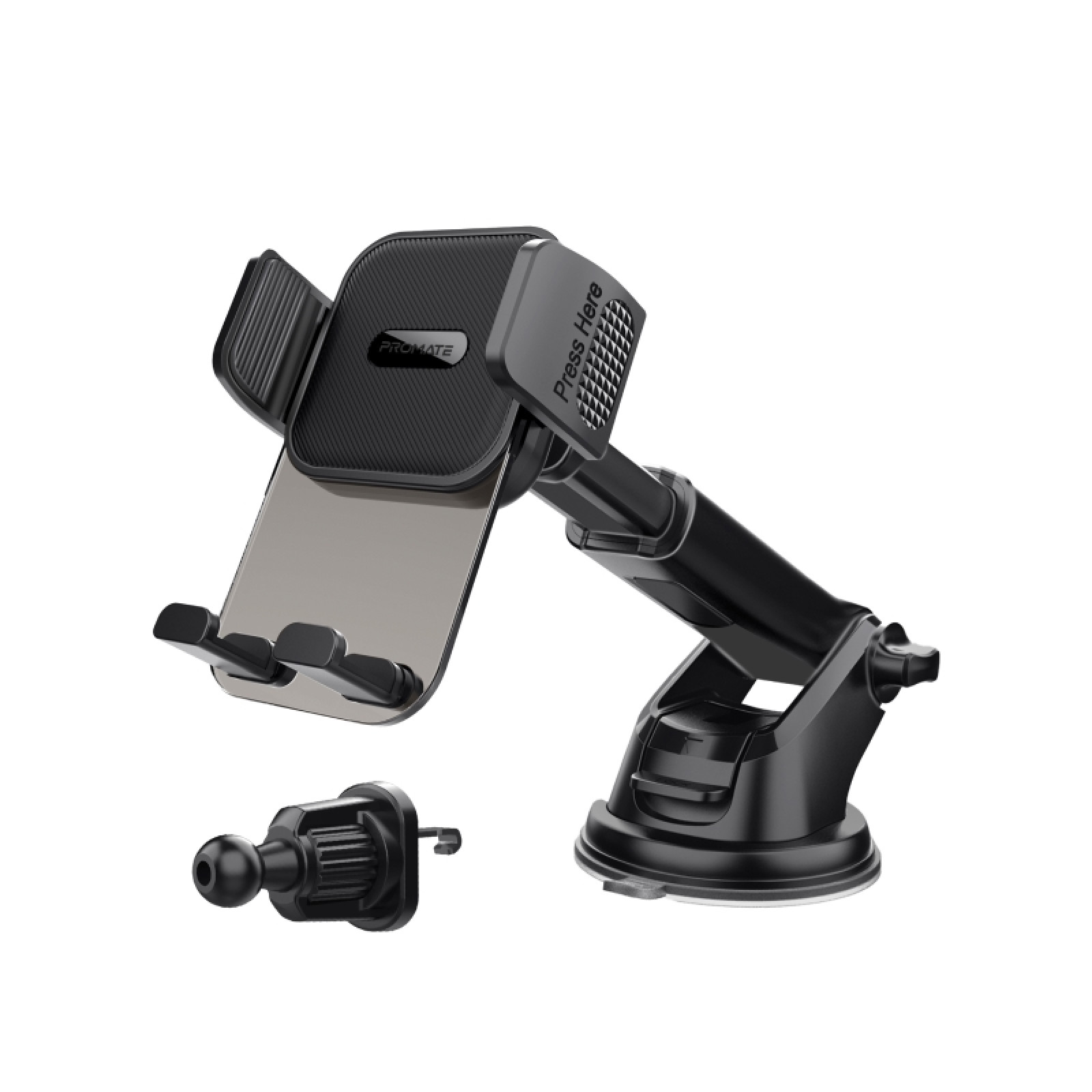 Стойка за кола ProMate TRANSHOLD-EXT Transparent Smartphone Cradle Car Mount Kit, Multiple mounting options, Compatible with 4.7" to 7.2"