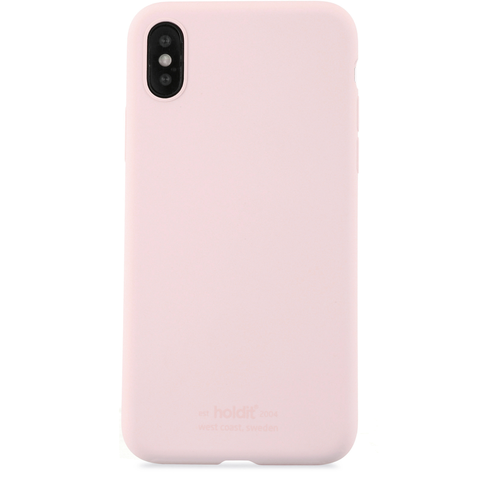 Гръб Holdit Silicone Case за iPhone X/Xs - Бледо розов