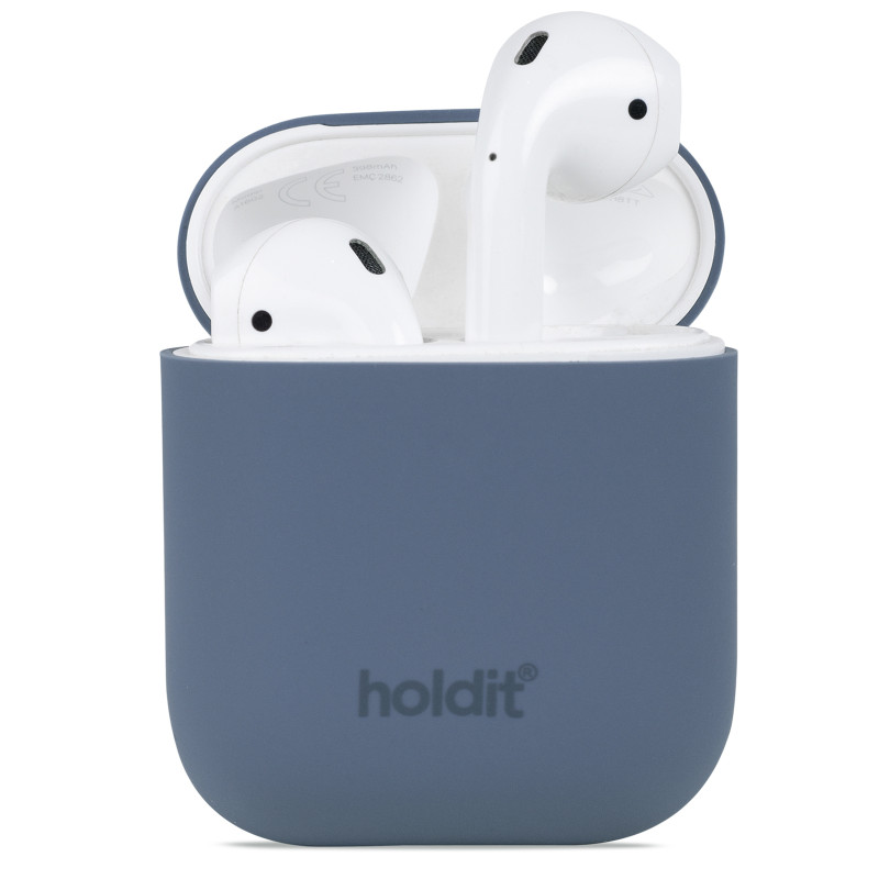 Kaлъф Holdit за AirPods 1, 2, Silicone Case, Pacific Blue