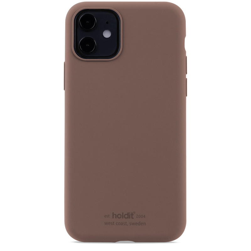 Гръб Holdit за iPhone 11, XR, Silicone Case, Dark Brown