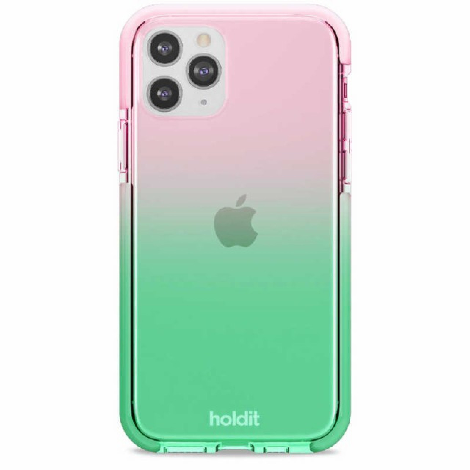 Гръб Holdit  за iPhone 11 Pro, Seethru Case, Grass green/Bright Pink