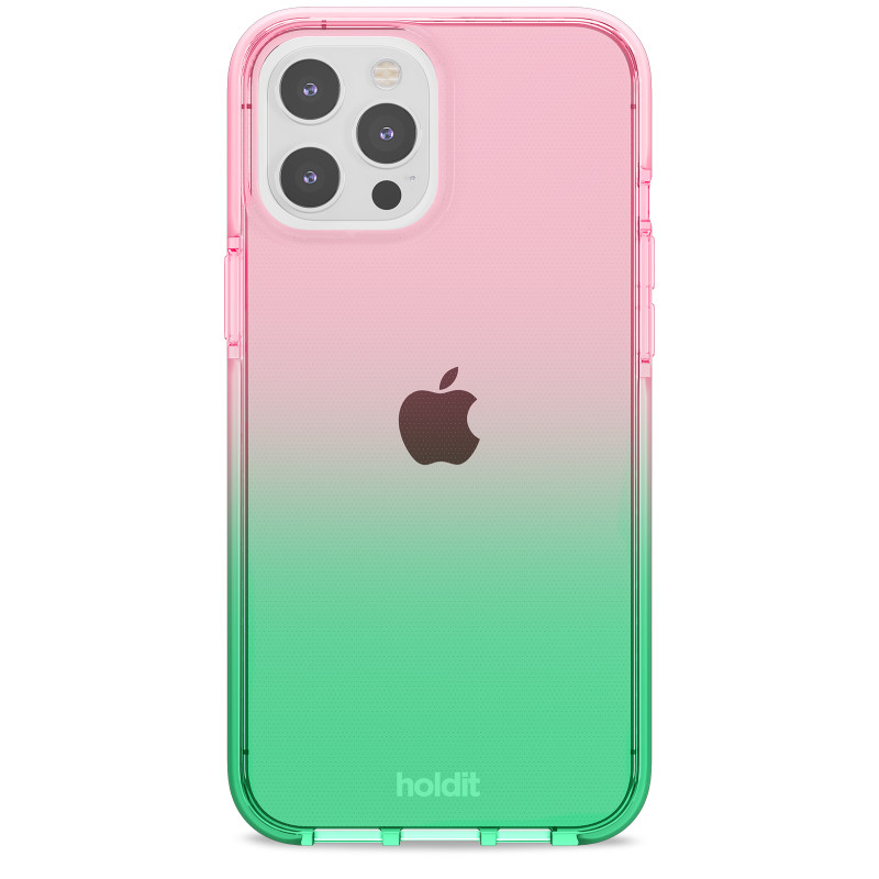 Гръб Holdit  за iPhone 12 Pro Max , Seethru Case, Grass green/Bright Pink