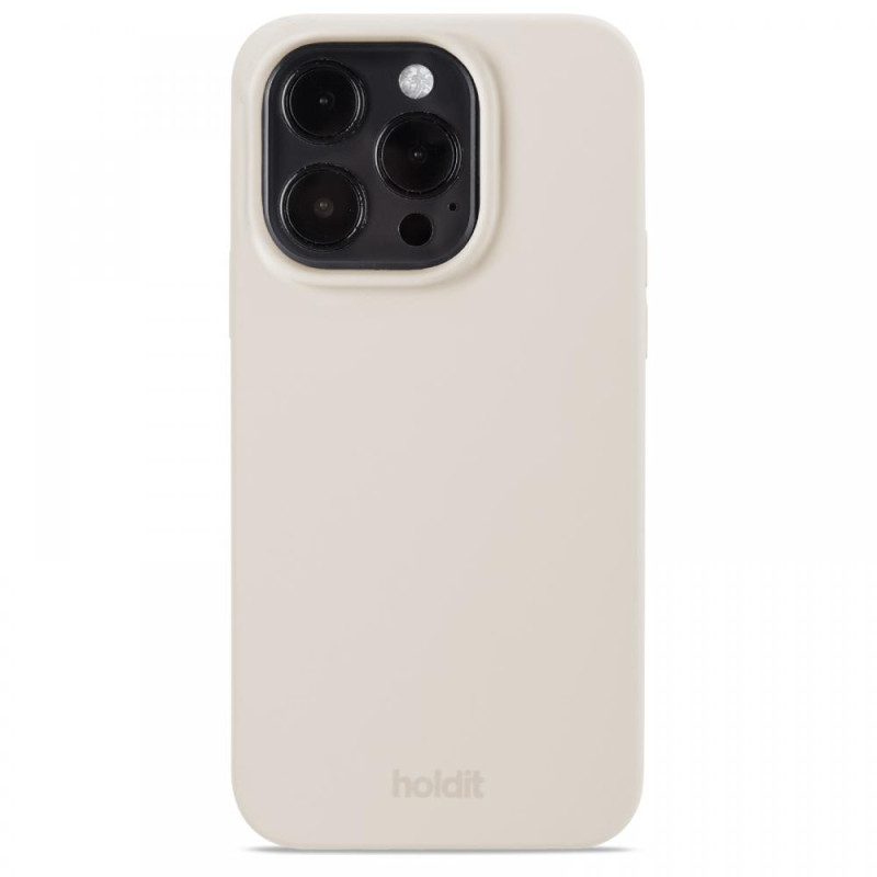 Гръб Holdit за iPhone 14 Pro, Silicone Case, Light Beige