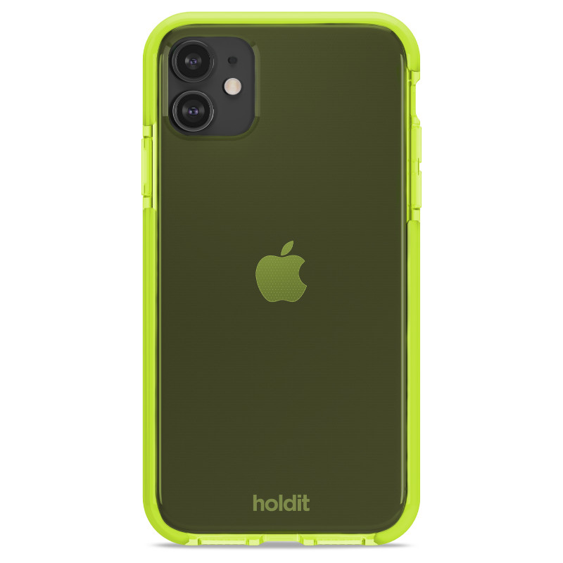 Гръб Holdit Seethru Case за iPhone 11/XR - Acid Green