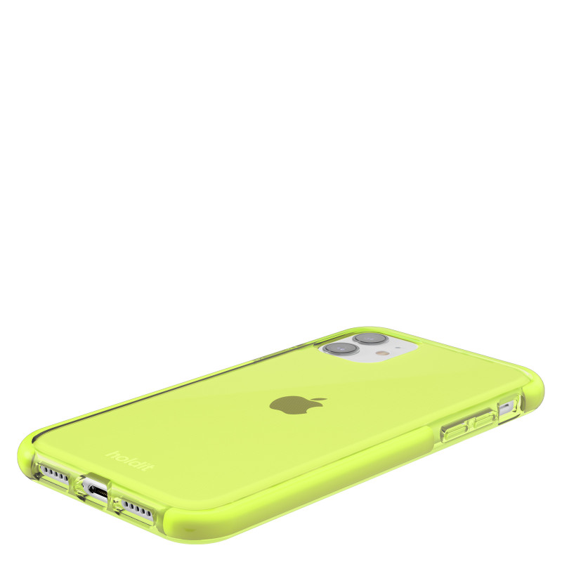 Гръб Holdit Seethru Case за iPhone 11/XR - Acid Green