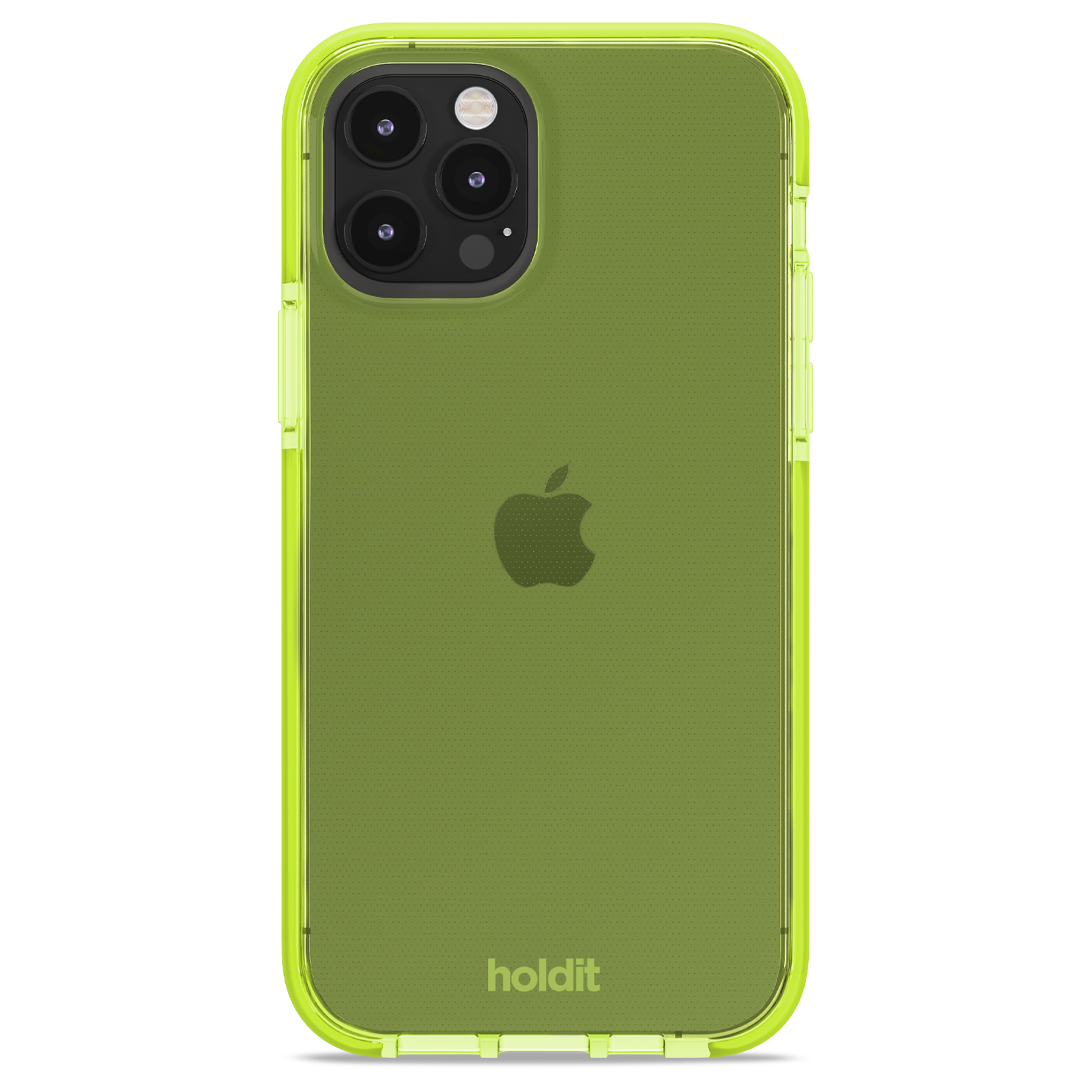 Гръб Holdit Seethru Case за iPhone 12/12 Pro - Acid Green