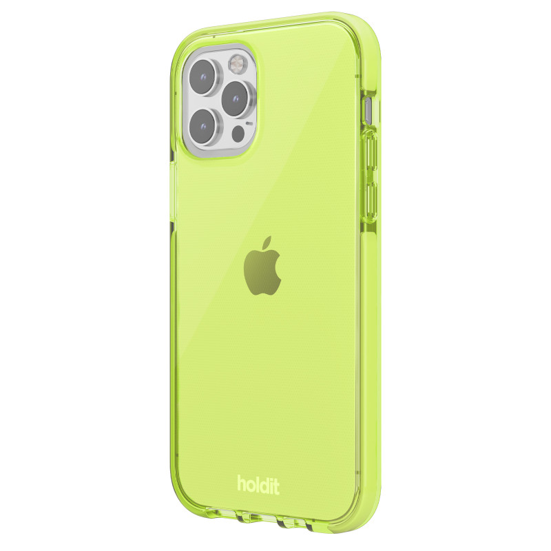 Гръб Holdit Seethru Case за iPhone 12/12 Pro - Acid Green