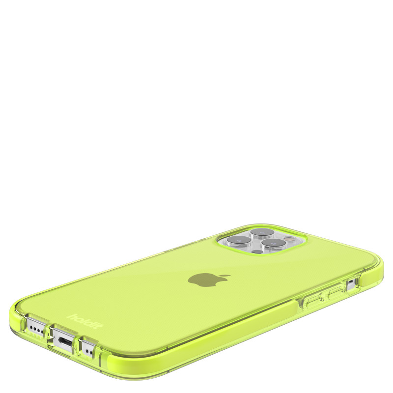 Гръб Holdit Seethru Case за iPhone 12/12 Pro - Acid Green