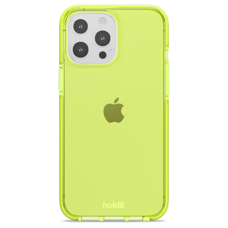 Гръб Holdit Seethru Case за iPhone 13 Pro Max - Acid Green