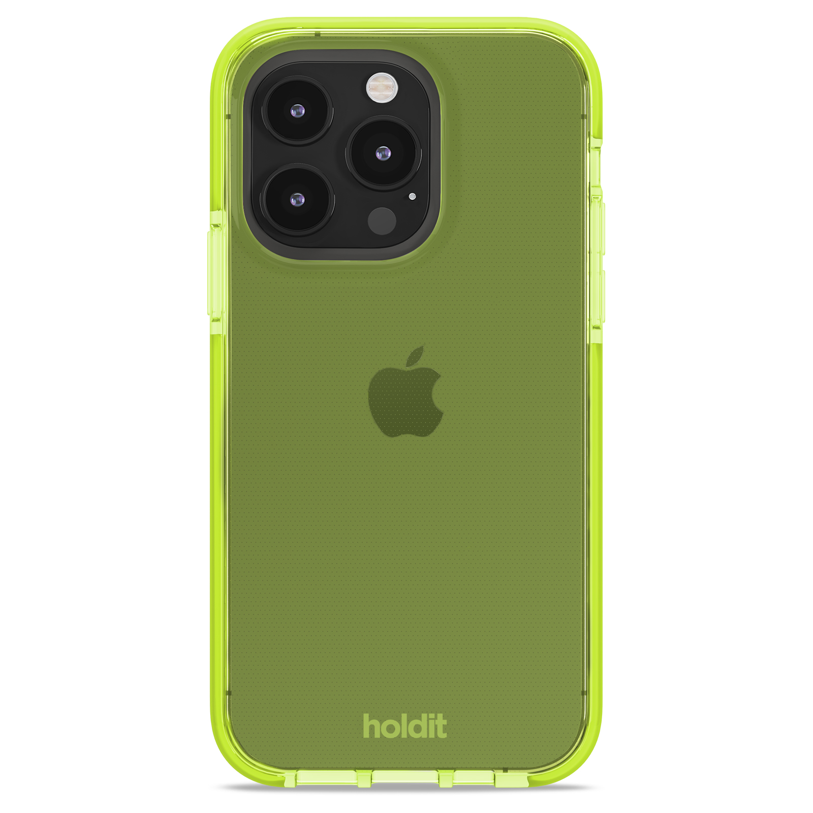 Гръб Holdit Seethru Case за iPhone 14 Pro - Acid Green