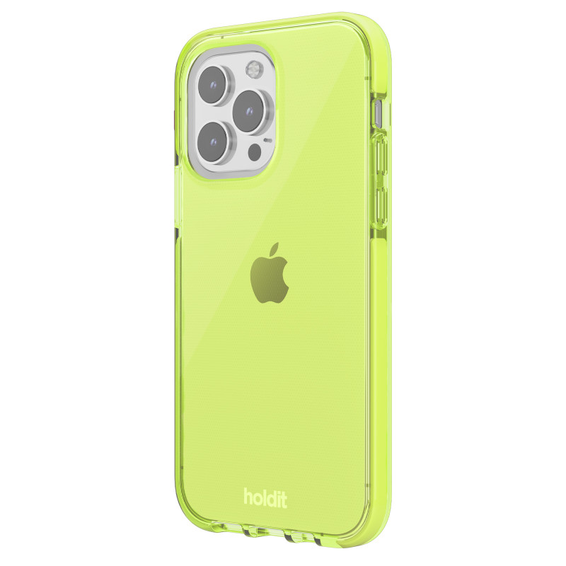 Гръб Holdit Seethru Case за iPhone 14 Pro - Acid Green