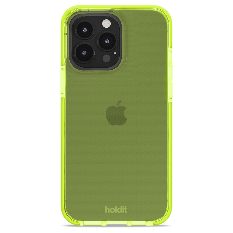 Гръб Holdit Seethru Case за iPhone 14 Pro Max - Acid Green