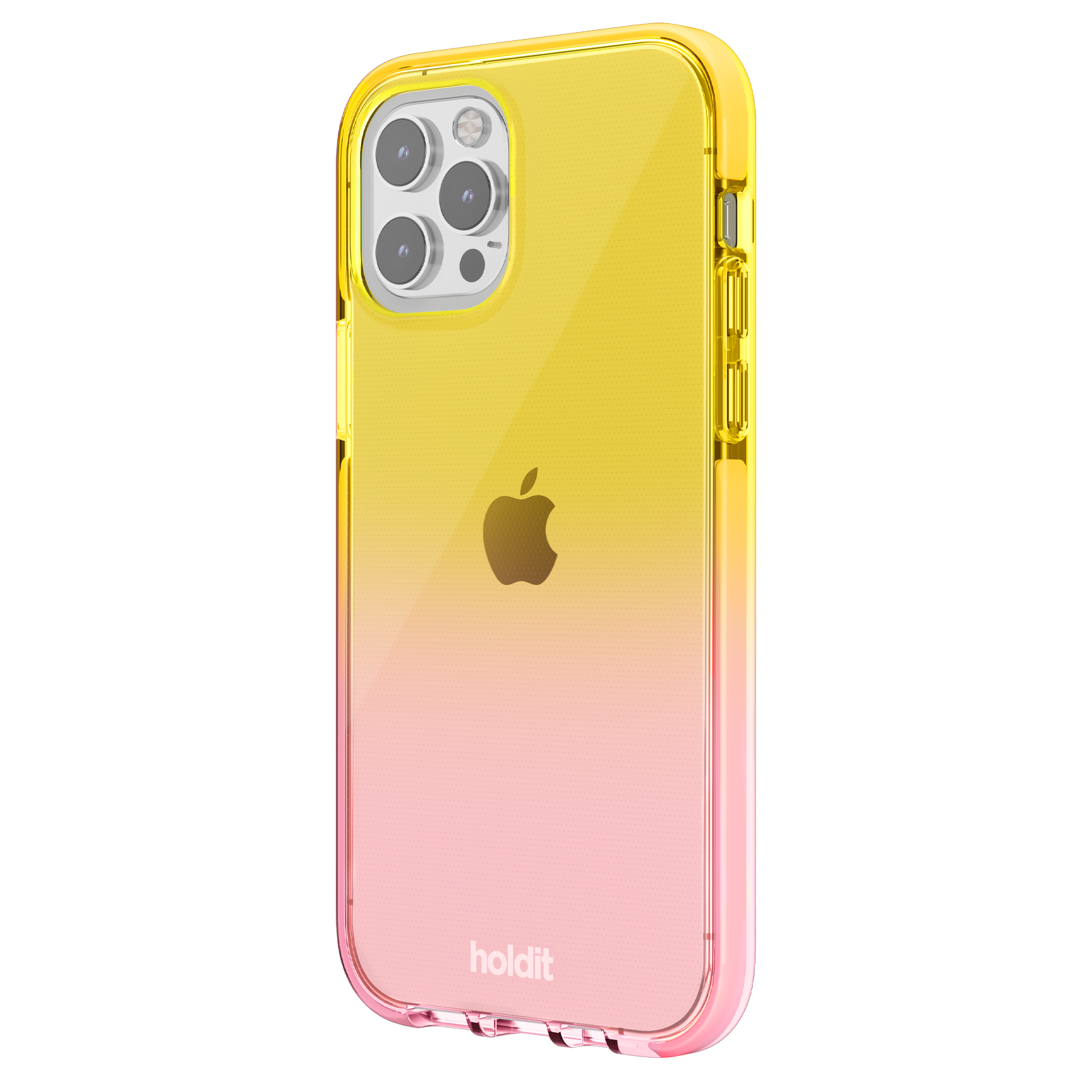Гръб Holdit за iPhone 12, 12 Pro,  Seethru Case, Bright Pink/Orange Juice