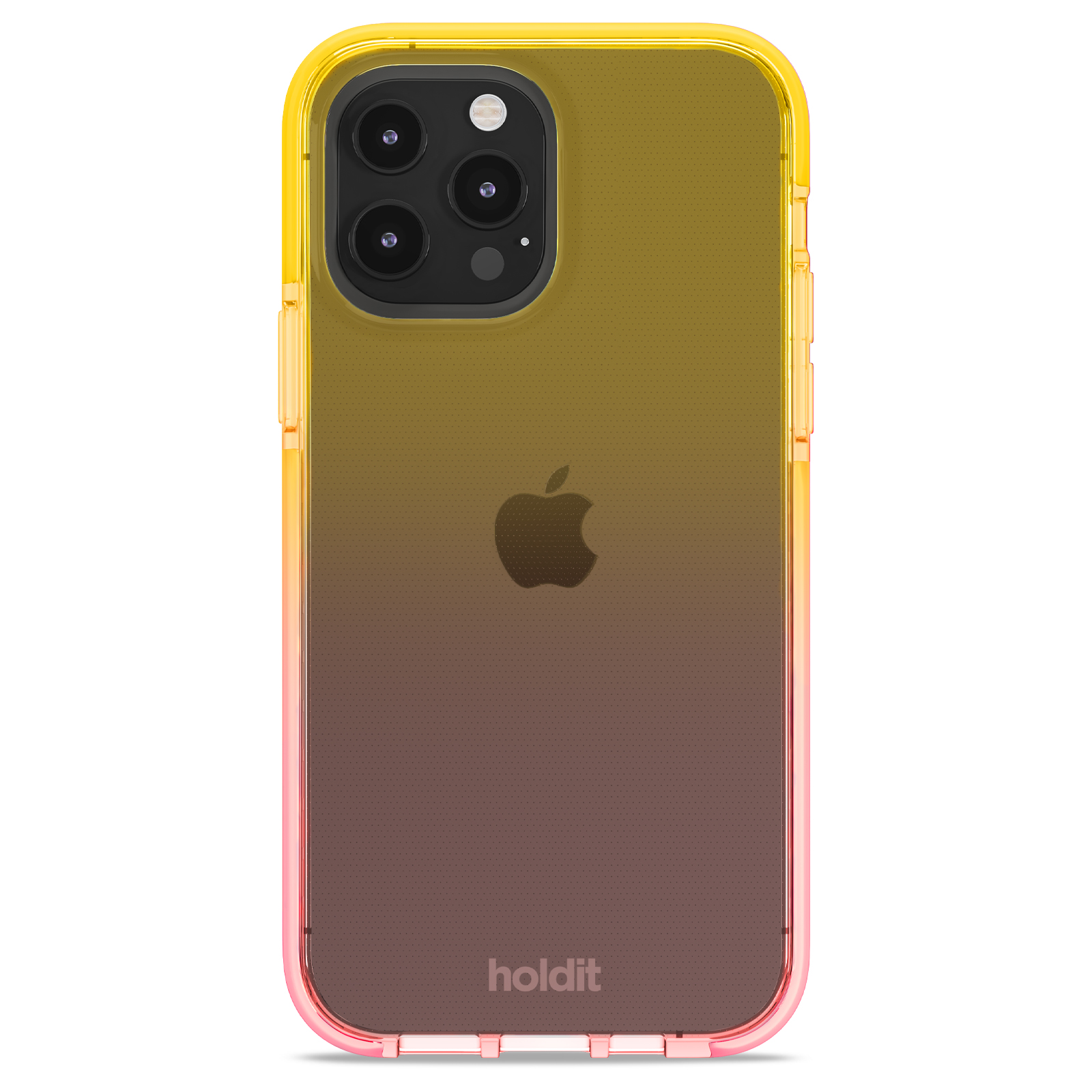 Гръб Holdit за iPhone 13 Pro, Seethru Case, Bright Pink, Orange Juice