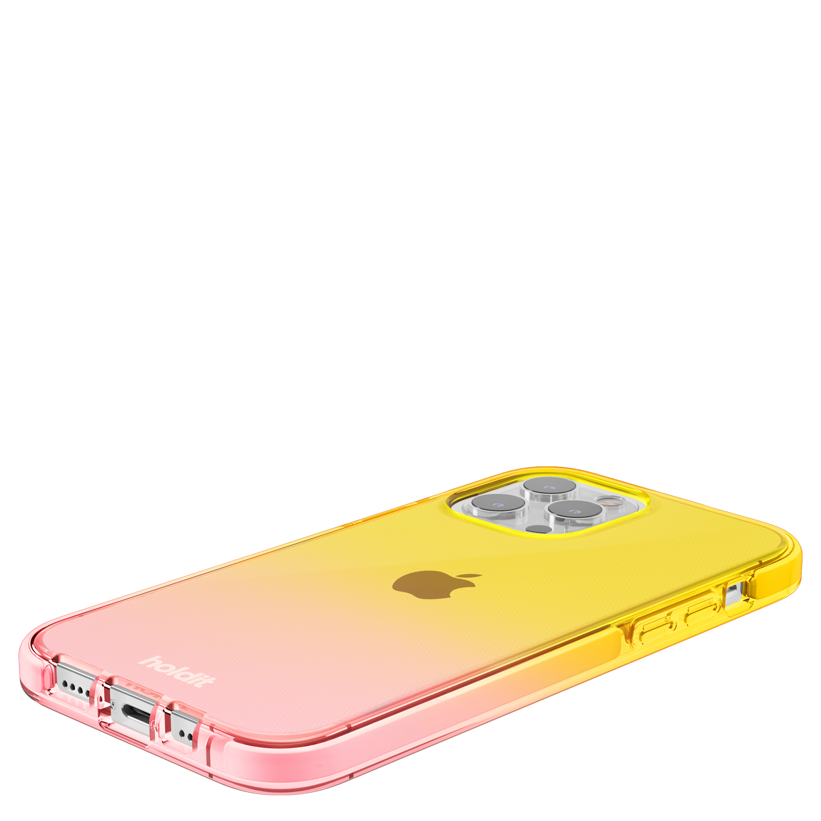 Гръб Holdit Seethru Case за iPhone 13 Pro- Bright Pink/Orange Juice