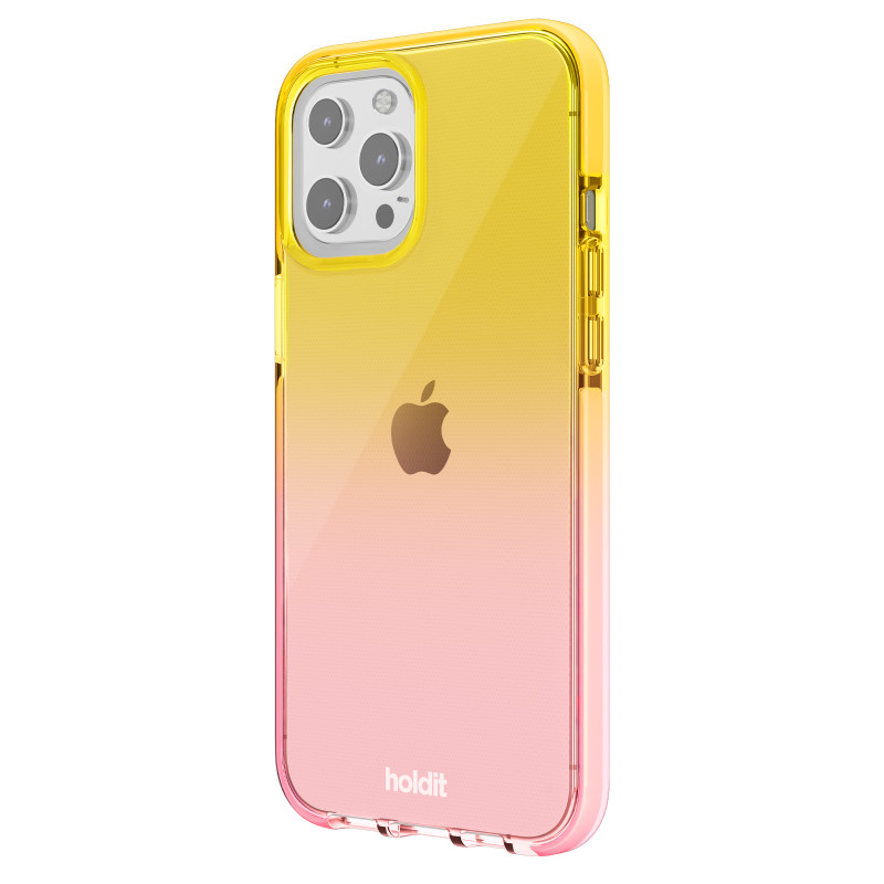 Гръб Holdit за iPhone 13 Pro Max, Seethru Case, Bright Pink/Orange Juice