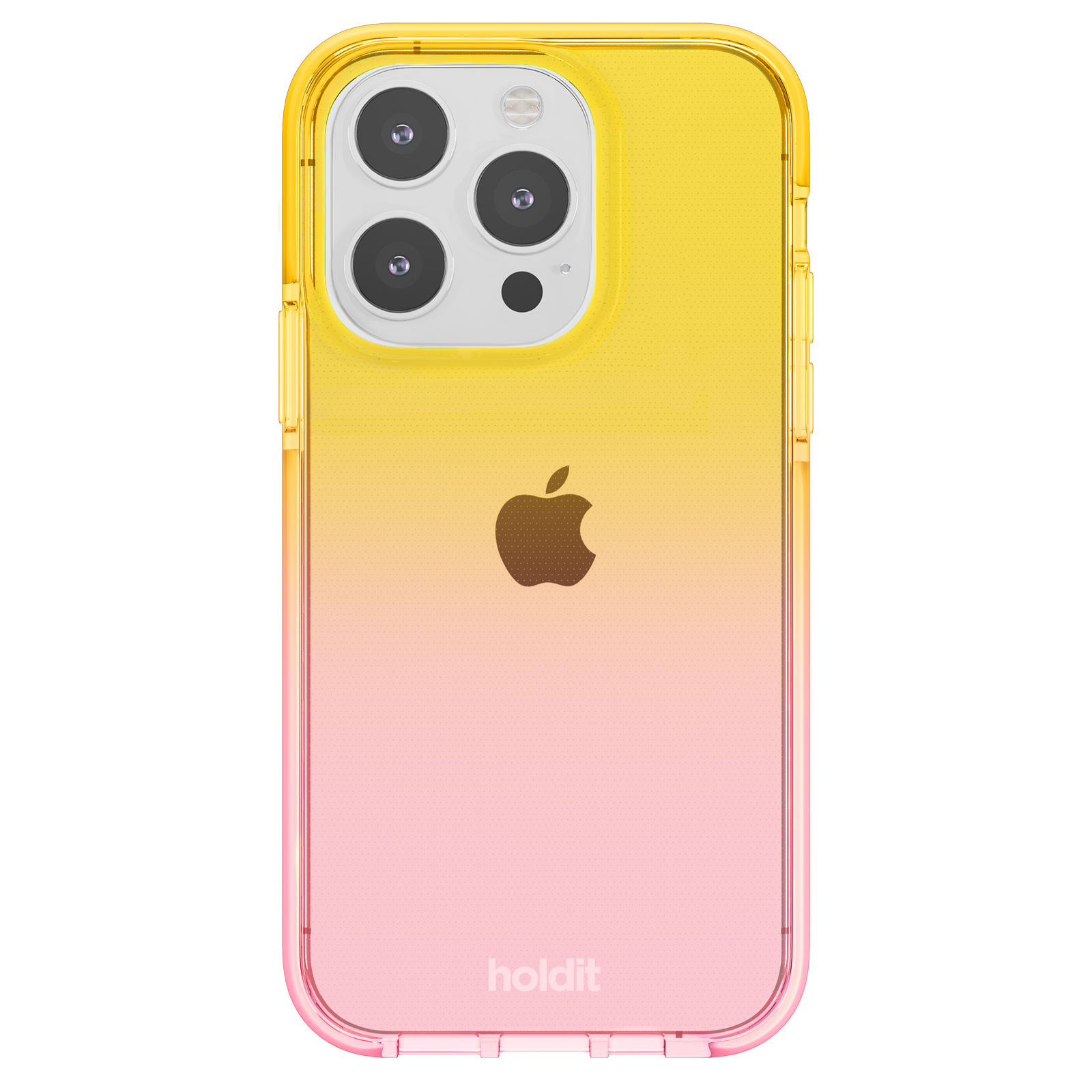 Гръб Holdit за iPhone 14 Pro, Seethru Case, Bright Pink/Orange Juice