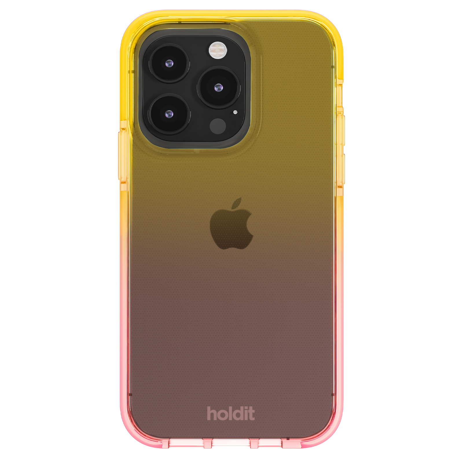 Гръб Holdit за iPhone 14 Pro, Seethru Case, Bright Pink/Orange Juice