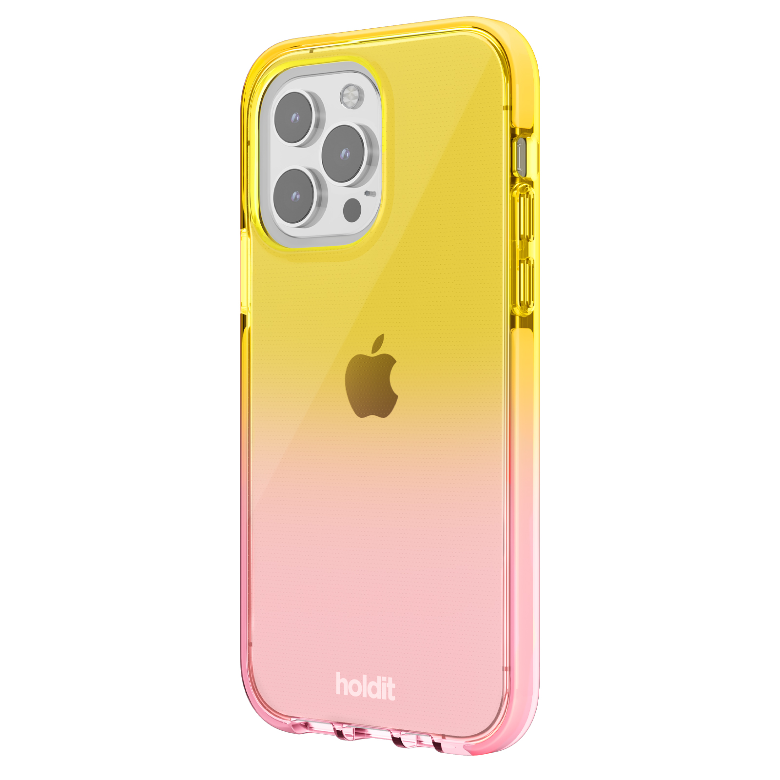 Гръб Holdit за iPhone 14 Pro, Seethru Case, Bright Pink/Orange Juice