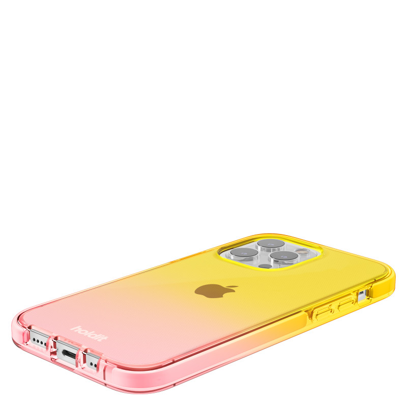 Гръб Holdit за iPhone 14 Pro, Seethru Case, Bright Pink/Orange Juice