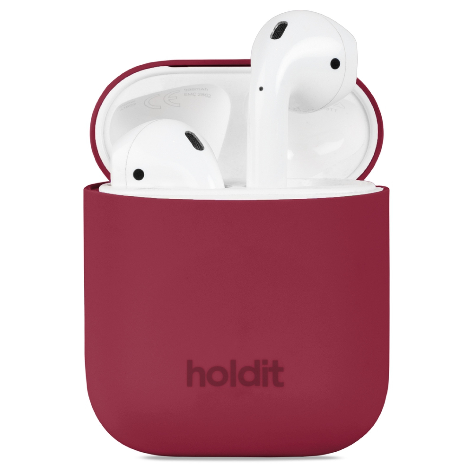 Kaлъф Holdit Silicone Case за  AirPods 1/2 - Red Velvet