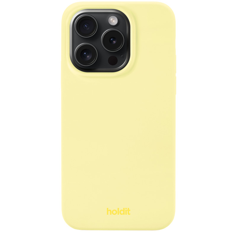 Гръб Holdit за iPhone 15 Pro, Silicone Case, Lemon...