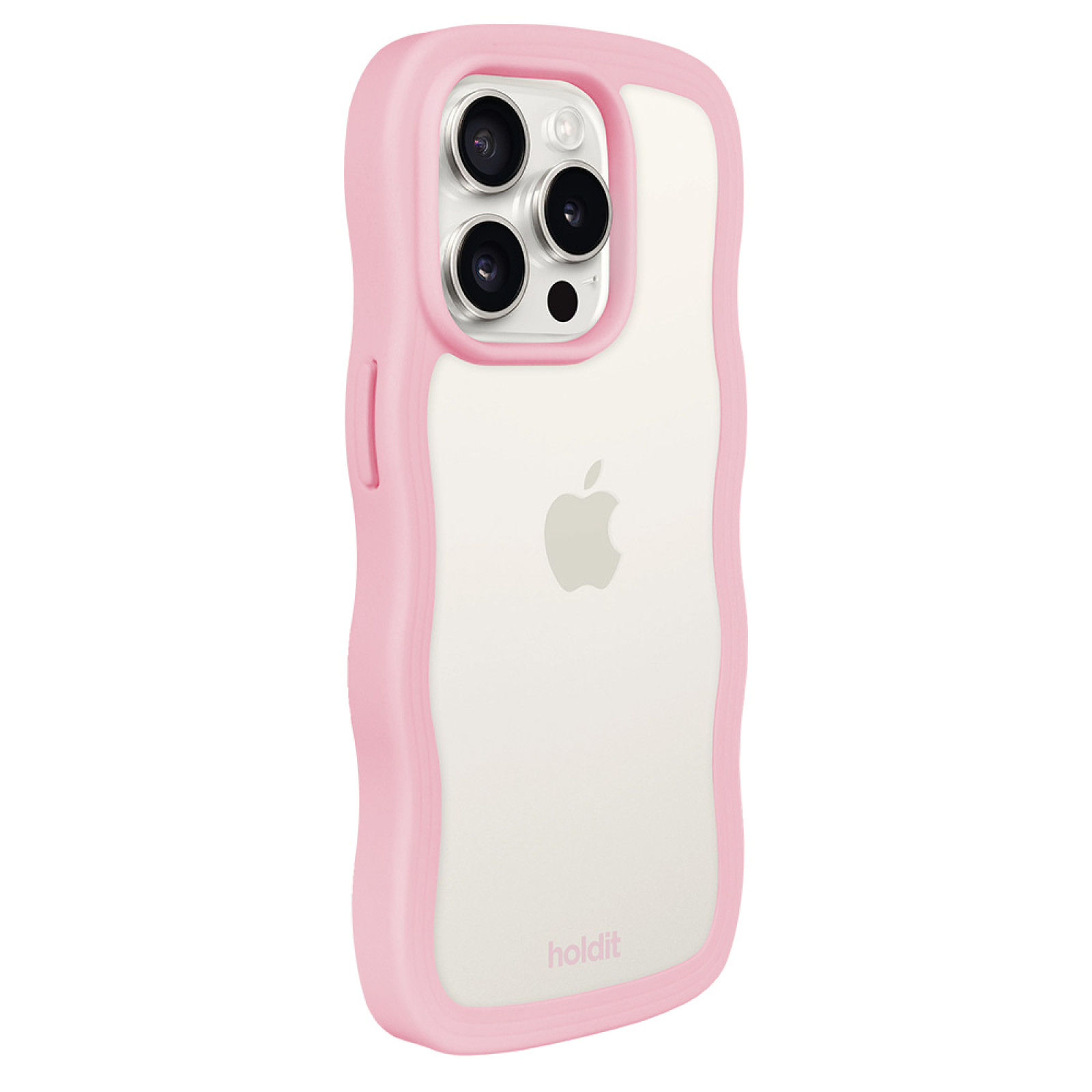 Гръб Holdit Wavy Case iPhone за 14 Pro Max - Розова рамка