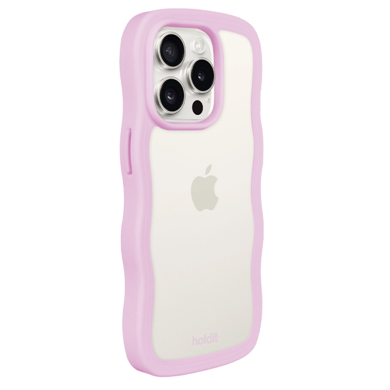 Гръб Holdit Wavy Case iPhone за 14 Pro Max - Лилава рамка