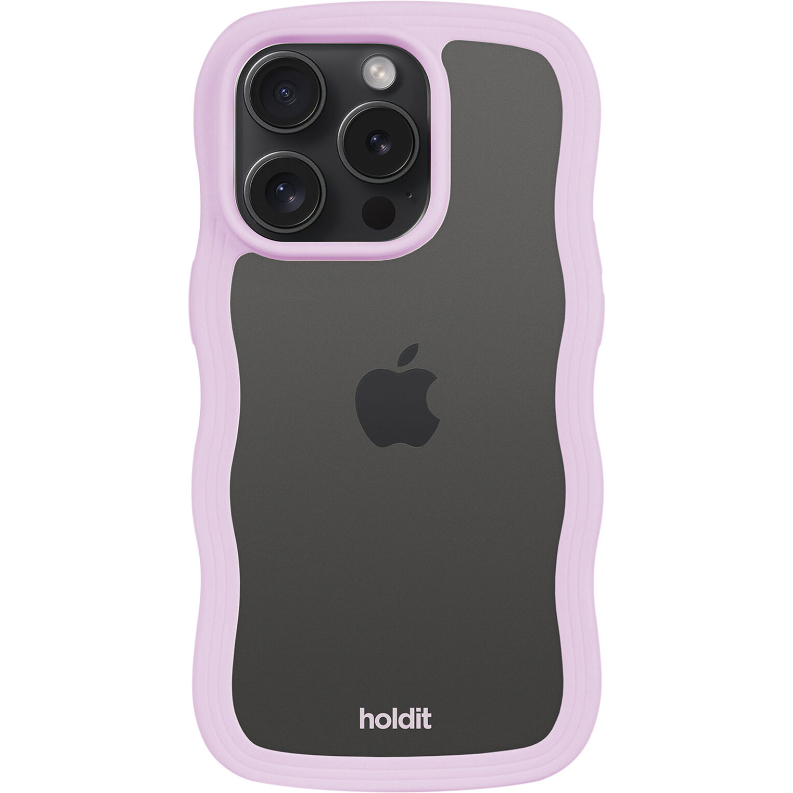 Гръб Holdit Wavy Case iPhone за 15 Pro Max - Лилава рамка